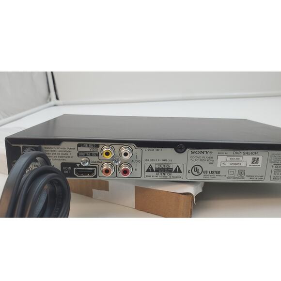 Sony DVP-SR510H DVD Player with Remote, 1080P Upscaling **TESTED, WORKS** - Picture 5 of 6